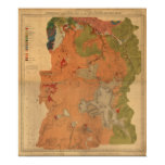 Yellowstone National Park 1878 Geologic Survey Map Print