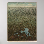 Yellowstone National Park 1895 Panoramic Map posters