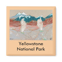 Yellowstone National Park magnets by 1oojoj Yellowstone National Park magnets