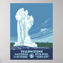 Yellowstone National Park Vintage Poster