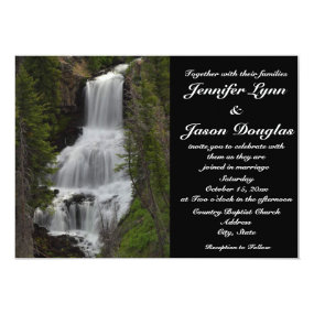 Yellowstone National Park Waterfall Wedding Invite