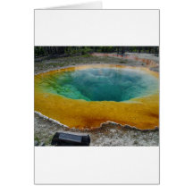Yellowstone Thermal Spring In Morning Greeting Cards