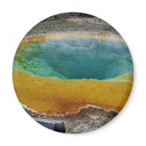 Yellowstone Thermal Spring In Morning Refrigerator Magnets