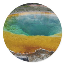 Yellowstone Thermal Spring In Morning stickers by lifesphere Yellowstone Thermal Spring In Morning stickers
