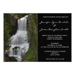 Yellowstone Waterfall Nature Wedding Invitations