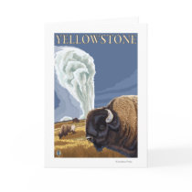 YellowstoneBison with Old Faithful Cards