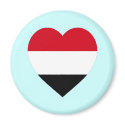 Yemen Flag Heart magnets