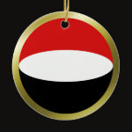 Yemen Fisheye Flag Ornament