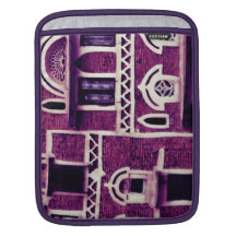 Yemeni facades in purple iPad sleeve