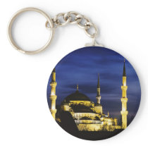 Yeni Valide Mosque at Night Keychains