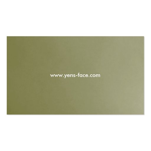 Yen's Face [green] Business Cards (back side)