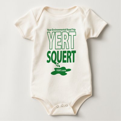 YERTSQUERT organic onesie T-shirt by juliedingmanevans