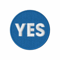 YES BLUE POLO-SHIRT embroidered shirts