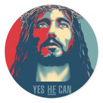 Yes HE Can Circle Sticker by newman5 Yes HE Can Circle Sticker