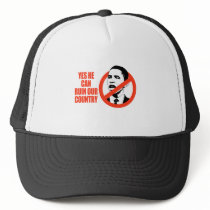 YES HE CAN RUIN OUR COUNTRY / ANTI-OBAMA T-SHIRT hats