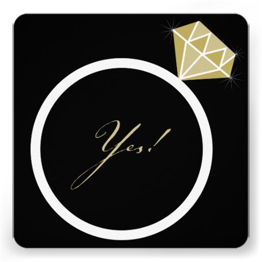 Yes! He Put A Diamond Ring On It Engagement Party Personalized Invite