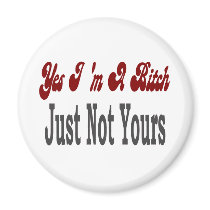 Yes I Am A Bitch 2 magnets by camobabygifts Yes I Am A Bitch 2 magnets