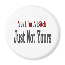 Yes I Am A Bitch 3 magnets by camobabygifts Yes I Am A Bitch 3 magnets