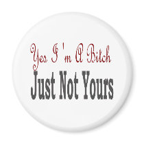 Yes I Am A Bitch 5 magnets by camobabygifts Yes I Am A Bitch 5 magnets
