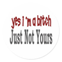 Yes I Am A Bitch 8 stickers by camobabygifts Yes I Am A Bitch 8 stickers
