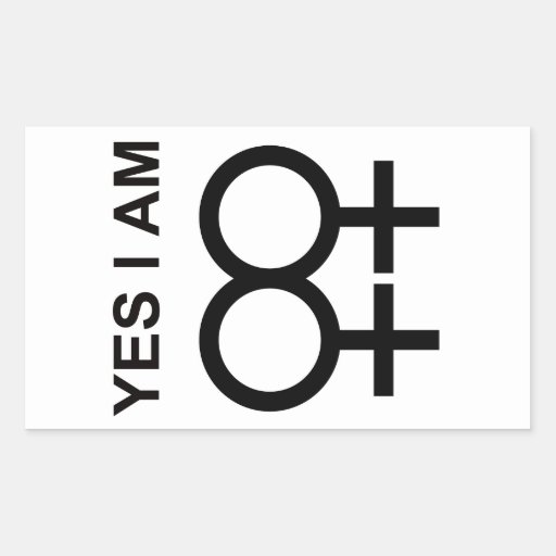 Yes I Am A Lesbian Rectangular Sticker Zazzle