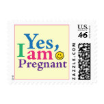 Yes I Am Pregnant Postage Stamp