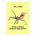 Yes I Bite Assassin Bug Business Card Template