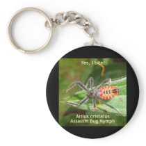 Yes I Bite Assassin Bug Key Chains