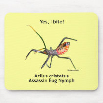 Yes I Bite Assassin Bug Mouse Pad