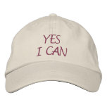Yes I Can Affirmation Embroidered Cap Embroidered Baseball Caps