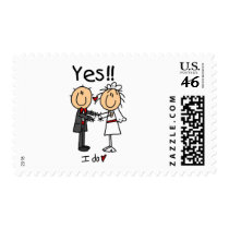 YES I Do Bride and Groom T-shirts and Gifts Postage Stamp