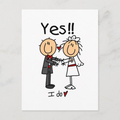 YES I Do Bride and Groom T-shirts and Gifts Post Cards