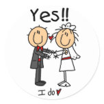 YES I Do Bride and Groom T-shirts and Gifts stickers