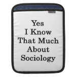 Yes I Know That Much About Sociology iPad Sleeve