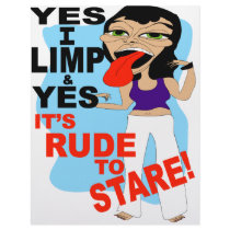 Yes I Limp & Yes It's Rude To Stare Letterhead Template