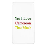 Yes I Love Cameroon That Much Custom Shipping Labels