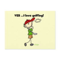 YES I Love Golf Tshirts and Gifts postcards by stick_figures YES I Love Golf Tshirts and Gifts postcards