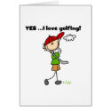 YES I Love Golfing cards