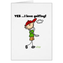 YES I Love Golfing cards by stick_figures YES I Love Golfing cards