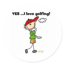 YES I Love Golfing stickers