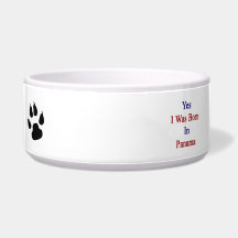 Yes I Was Born In Panama Dog Food Bowl