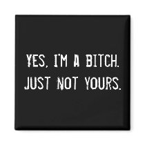 Yes, I'm a bitch. Just not yours. Magnet