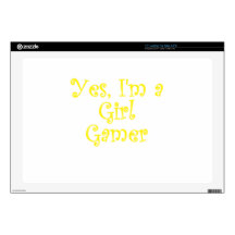 Yes Im a Girl Gamer Decals For 17" Laptops