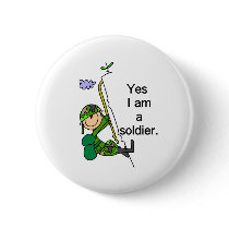 Yes I'm a Soldier Pinback Buttons