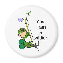 Yes I'm a Soldier magnets by stick_figures Yes I'm a Soldier magnets