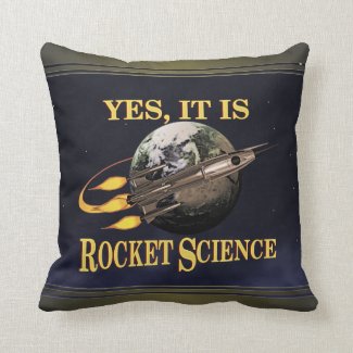 Yes, It Is Rocket Science Throw Pillows