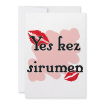 Yes kez sirumen - Armenian - I Love You Custom Invitations