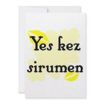 Yes kez sirumen - Armenian - I Love You Personalized Invitations