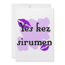 Yes kez sirumen - Armenian - I Love You Personalized Invitation