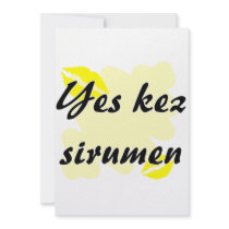 Yes kez sirumen - Armenian - I Love You Custom Invites